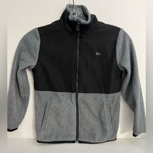 Gap Fit Boys Zip Up Black and Gray Jacket